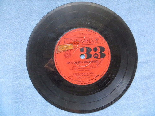 Los 5 Latinos Simple Vinilo Columbia 33032 Lejana Tierra Mia 0