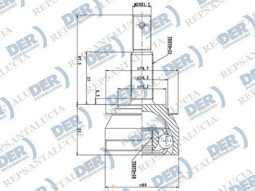 Homocinetica Chev. Corsa / Pick Up 1.6 L/ree22 1