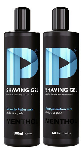 Shaving Gel De Barbear Play Barber 500g Mentolado Cx 2 Unida 0
