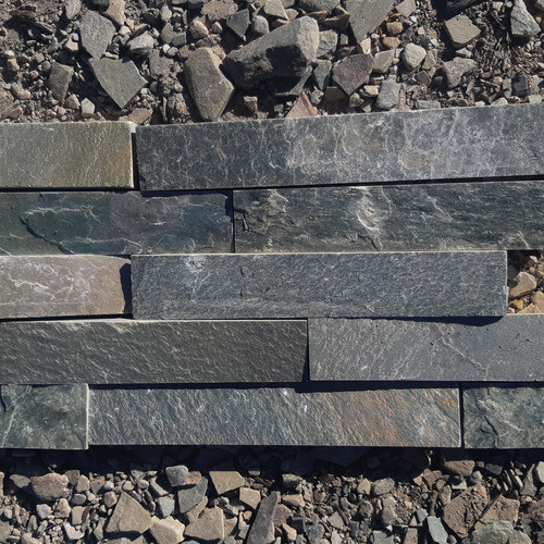 Piedra Laja Gris Plata. Línea Bastones Formato 3 Cm Por Larg 0