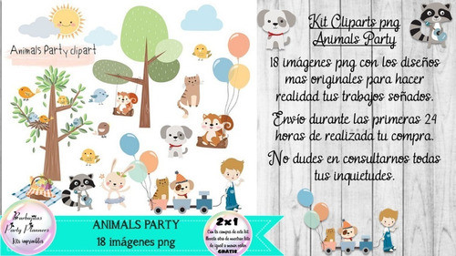 Cliparts Imagenes Png Animals Party Fiesta De Animales 1