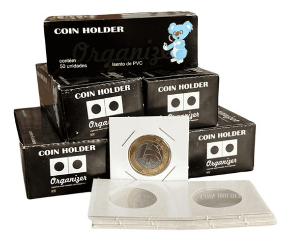 Coin Holder Livre De Pvc - Organizer Cx 50und Tamanho 26.5mm 0