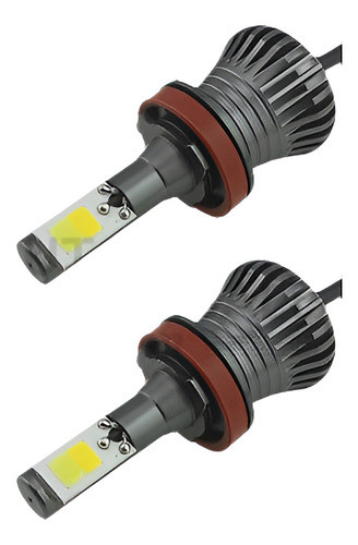 2pcs Led H11 H8 H9 Cob Bulbos, Blanco, Amarillo Doble Color 0