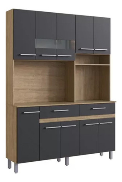 Kit Mueble De Cocina 10 Puertas 2 Cajones Nogeira Grafito 0 Kit Mueble De Cocina 10 Puertas 2 Cajones Nogeira Grafito 0