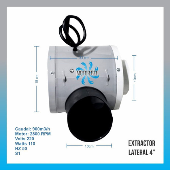 Extractor Lateral De 4  1vel. P/grow 1