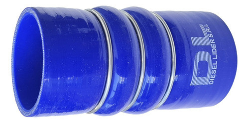 Manguera Siliconada Azul Recta 3 Aros 2.5  X 150mm Dl 0