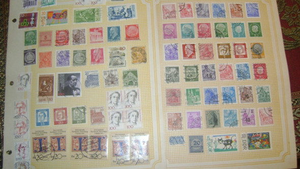 88 Sellos Postales De Alemania Decada 1940 1950 Xiv-104 0