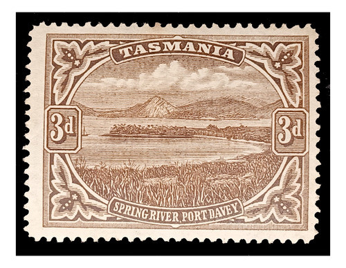 Tasmania Paisaje 3 Penny 1900 Fil.tas Nv. C/g Def. Yv. 63 0