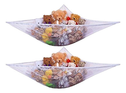 2pcs Malla Hamaca De Juguete Red Organizar Animales De Peluc 1