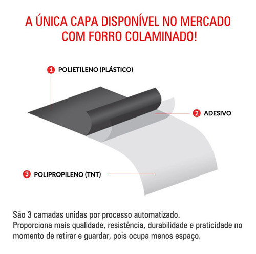 Capa Moto Bmw R 1250 Sem Baú Traseiro Forro/ Cadeado | Cmc4 1