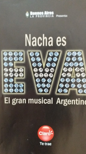 Programa Teatro Nacha Es Eva Gran Musical 1986 Favero 0