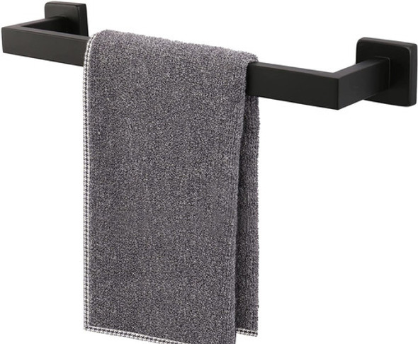 Toallero De Acero Inoxidable Cuadrado De 40cm (negro) 0