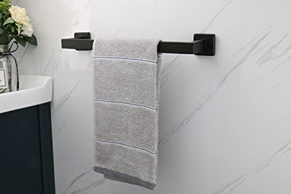 Toallero De Acero Inoxidable Cuadrado De 40cm (negro) 1