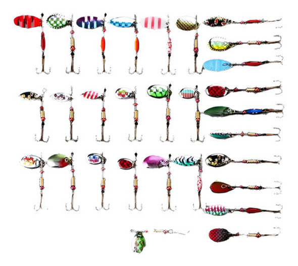 Mucho 30pcs Clases De Pesca Señuelos Anzuelos Crankbaits Spi 0