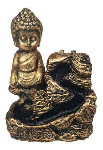 Incensario Cascata Buda Hindu Menino Resina Decoração 0