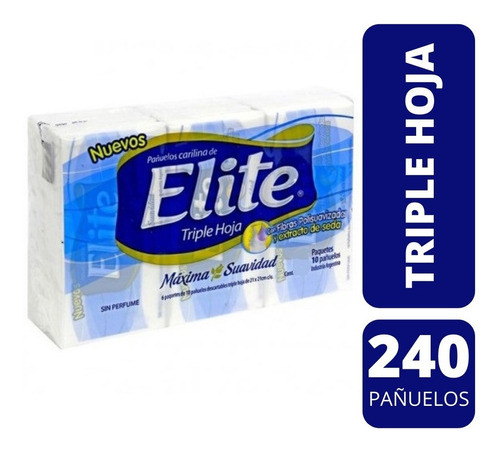 Carilina Elite Seda X 24 Paquetes De 10 Pañuelos 0