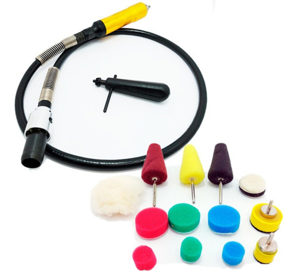 Kit Extensor Flexible Auto Care Pulidora M14 + 13 Pads Conos 0