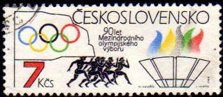 Checoslovaquia Sello Usado 90° Comité = Olimpíadas Año 1984 0
