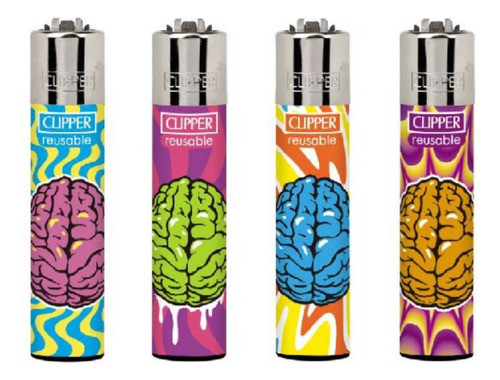 Clipper Encendedor X4 Brain Damage Coleccionable Gabba Grow 0