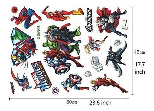 Vinilo Decorativo Pared [7cw9x4cg] Marvel 1