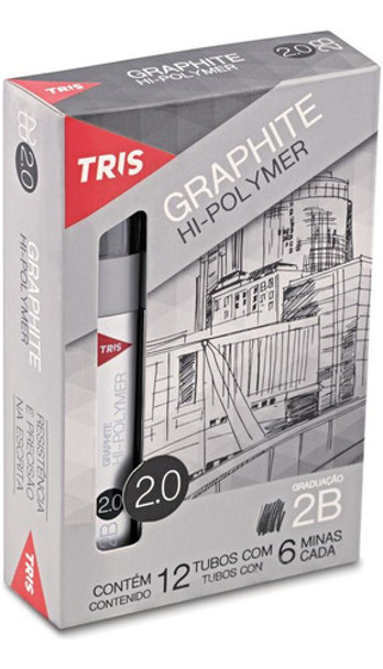 Grafite 2.0mm Tris 2b 12tubosx06minas 0