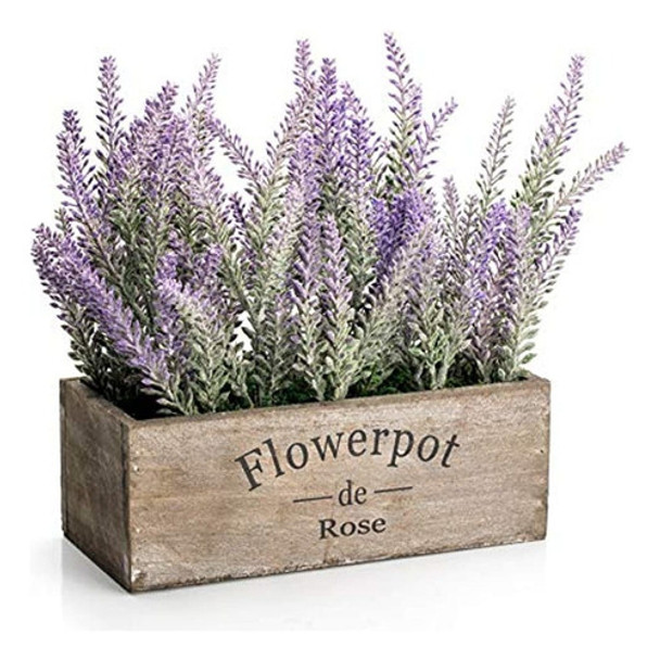 Velener Planta De Lavanda En Maceta De Flores Artificiales P 0