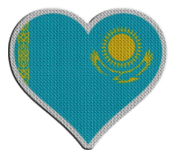 Parche Bandera Corazon Kazajistan 0
