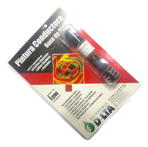Pintura Conductora Delta Base Plata 6g Circuitos Flex 0