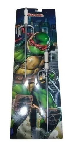 Raphael Tortuga Ninja - Kit X2 Espadas Sai - Aesir 0