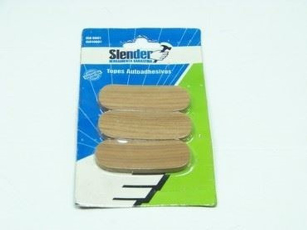 Tope Polyf. Autoad. Rectangular 69 X 25 X 4mm C/madera 3uni. 0