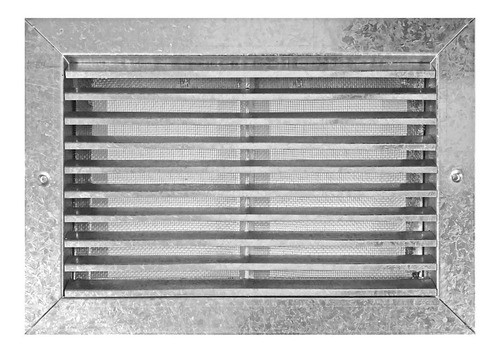 Rejilla Ventilacion 30x15 Fija - Con Mosquitero Galvanizada 0