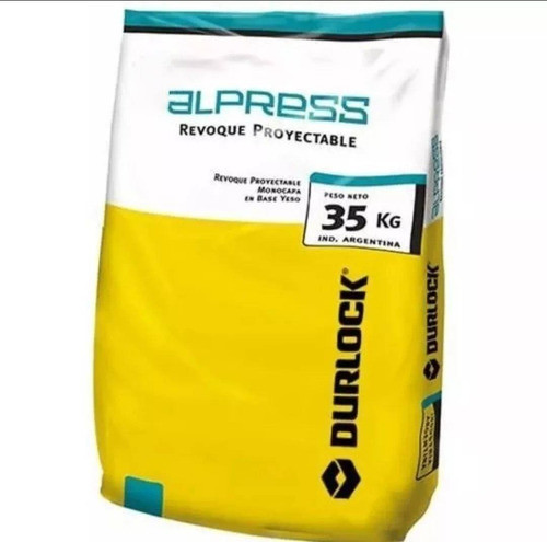 Bolsa De Yeso Pared Alpress Proyectable Durlock X 35kg 0