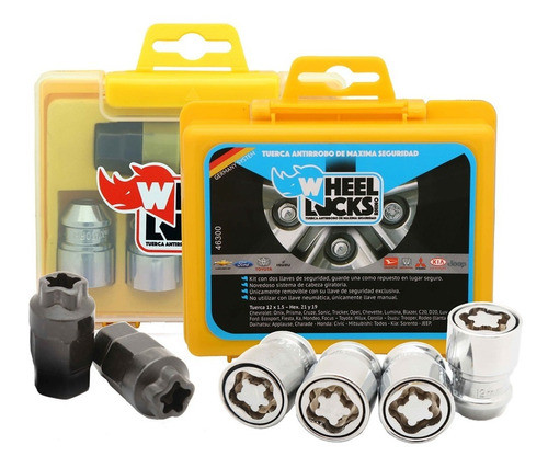 Tuercas Antirrobo Giratoria - Chevrolet Aveo, Tracker, Sonic 0