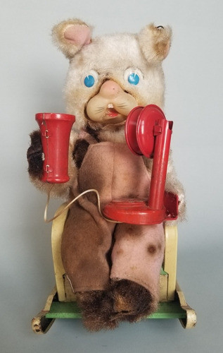 Antiguo Juguete Japonés. Funciona. Telephone Rabbit. 10829 0