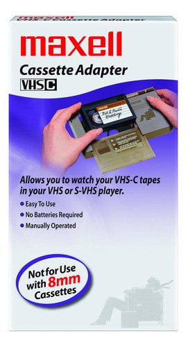 Maxell 290060 - Adaptador De Casete Vhs-c 0