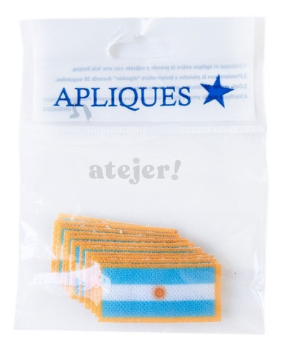 Aplicaciones Estampadas Art 2002 Bandera X 12 Unidades 0