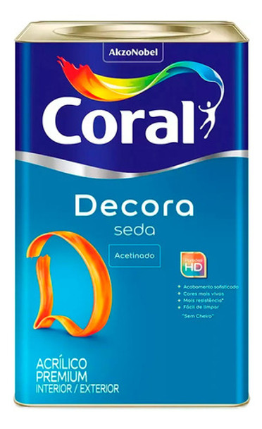 Tinta Acrílica Premium Acetinada Decora Seda - Antílope 16l 0