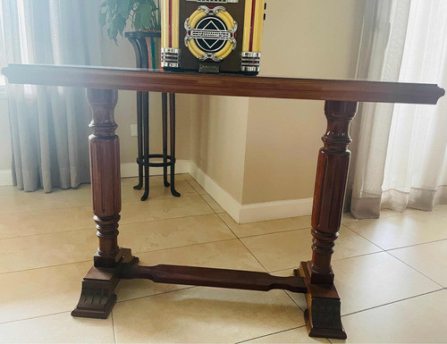Mesa De Arrime/ Consola Pluma De Caoba 0