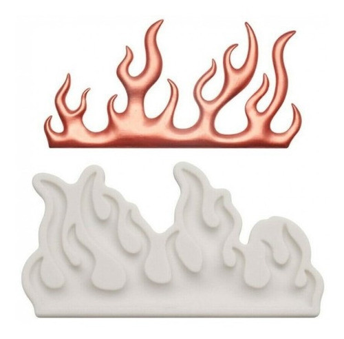 Molde De Silicone Chamas Fogo Hot Wheels 0