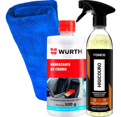 Kit Limpeza E Hidratação De Couro Wurth Hidratante De Couro 0