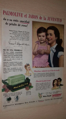P650 Clipping Publicidad Jabon Palmolive Año 1956 0