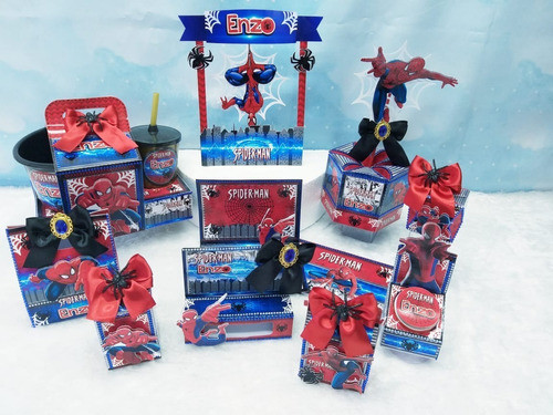 Kit Imprimible Cajitas 4 Hombre Araña 0