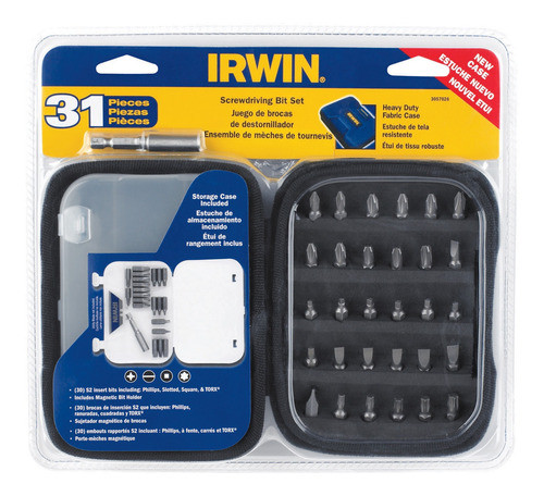 Set De Puntas Destornillador Irwin Con Estuche - 31 Piezas 0