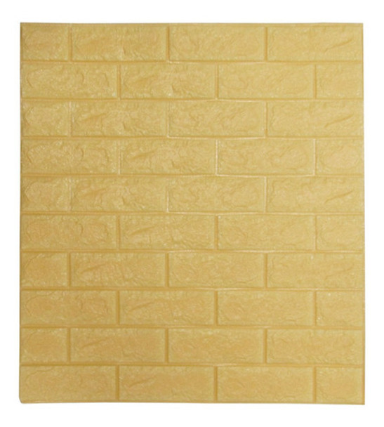 Kit X 10 Revestimientos Autodhesivos 3d Ladrillo Beige 0