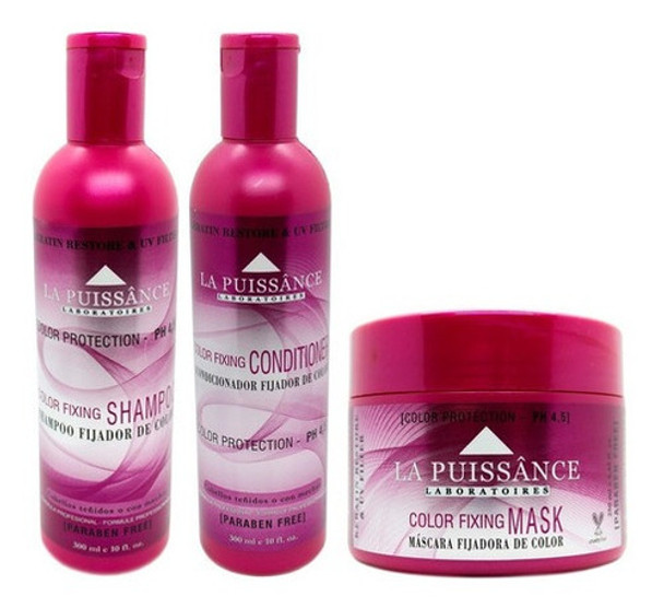 La Puissance Kit Color Shampoo + Acondicionador + Máscara 3c 0