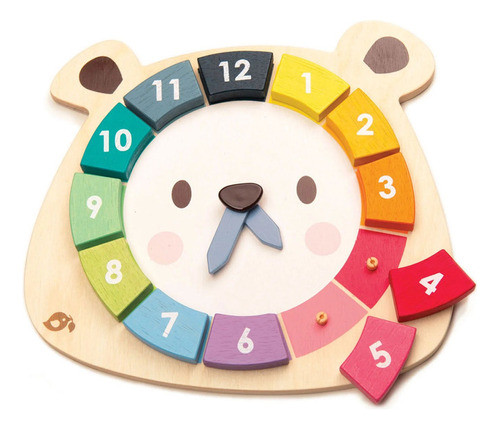 Reloj Colores Oso Tender Leaf Aprende Juguete Madera Niño Tx 0