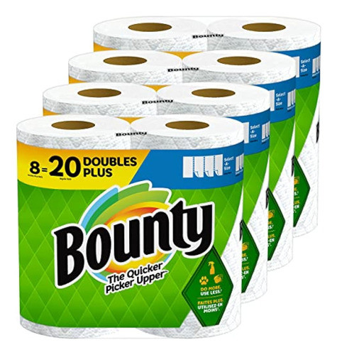 Bounty Select-a-size Toallas De Papel, Blancas, 8 Rollos Dob 0