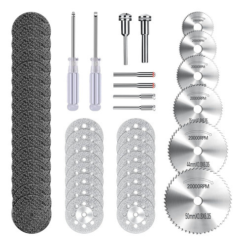 Kit De 44 Piezas Para Herramienta Dremel, Incluye Ruedas De 0