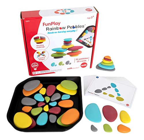 Rainbow Pebbles Funplay Activity Set - 36 Juguetes Para Clas 0