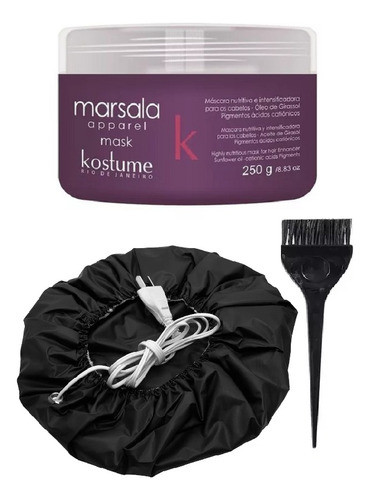 Mascara Intensificadora Marsala Kostume + Gorro Elec+ Pincel 0